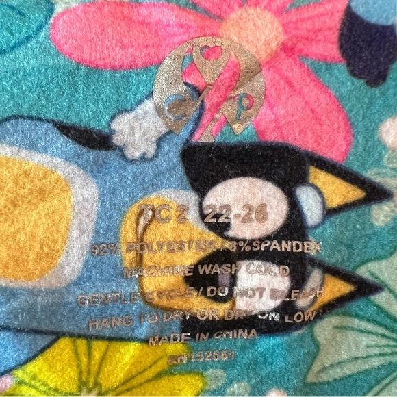 Bluey Leggings Mum & Dad Floral Pattern Print Women's Size 22-26 - Picture 5 of 5